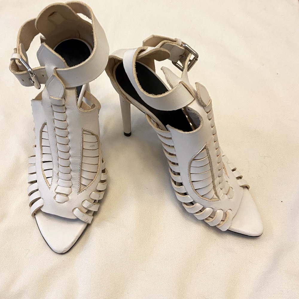 Proenza Schouler designer white heels